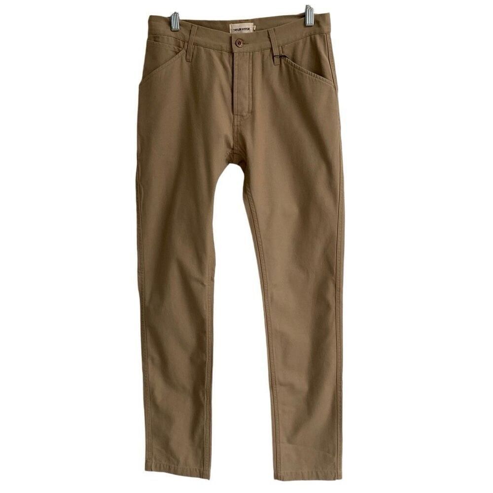 Taylor Stitch The Camp Pant Men’s 28 & 29 in Khaki Tan Reverse Sateen NEW